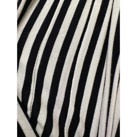 Calvin Klein Black White Jersey Knit Striped Knee Length Bodycon Dress Size 4 - Picture 6 of 14